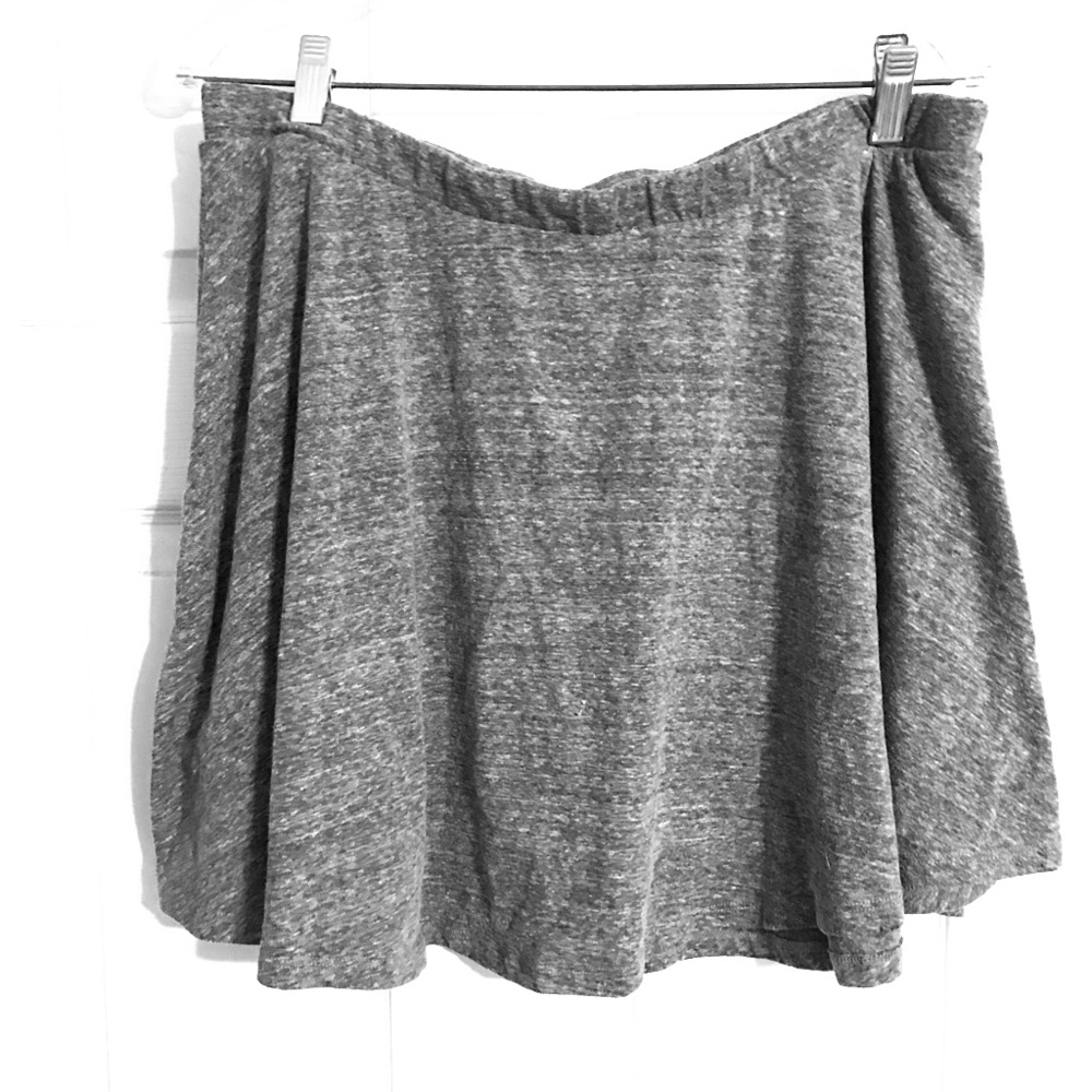 Short loose flowing skirt above knee